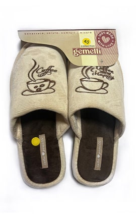 GEMELLI-Тапочки женские домашние Gemelli размер 36-41 Кофе 1 шт-4823043339359-