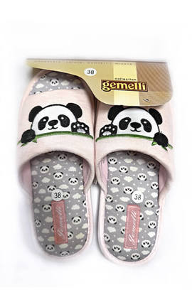 GEMELLI-Тапочки женские домашние Gemelli размер 36-41 Панда 1 шт-4823043342199-