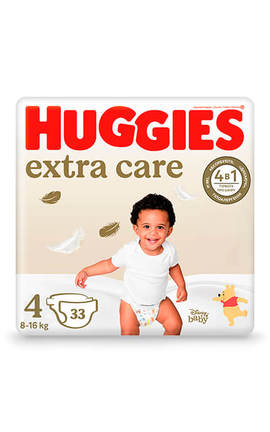 HUGGIES-Подгузники детские Huggies Extra Care размер 4 8-16 кг 33 шт-5029053583143-