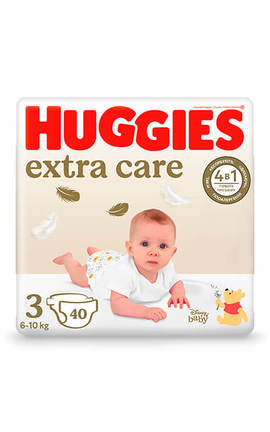 HUGGIES-Подгузники детские Huggies Extra Care размер 3 6-10 кг 40 шт-5029053574400-