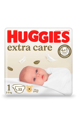 HUGGIES-Подгузники детские Huggies Extra Care размер 1 2-5 кг 22 шт-5029053583235-