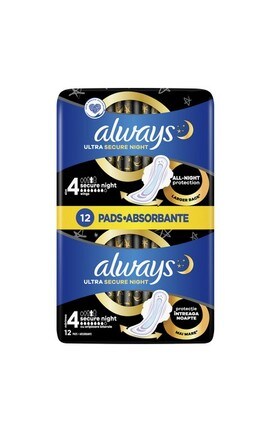 ALWAYS-Прокладки гігієнічні Always Ultra Secure Night ароматизовані 12 шт-4015400612377-