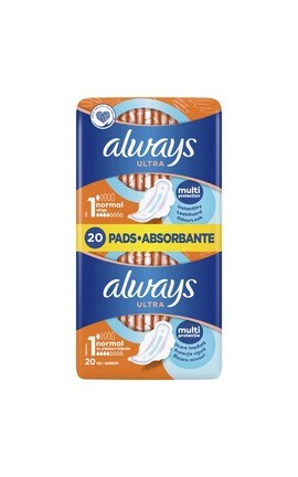 ALWAYS-Прокладки жіночі гігієнічні Always Ultra Normal Розмір 2 20 шт-4015400041627-