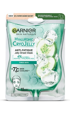 SKIN NATURAL-Маска-желе для лица тканевая Garnier Skin Naturals Hyaluronic Cryo Jelly 27 г-3600542500586-