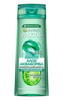FRUCTIS-Шампунь для волосся Garnier Fructis Алое Аква бомба зміцнюючий для нормального волосся 400 мл-3600542134774-