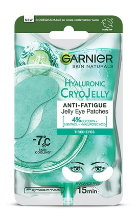 SKIN NATURAL-Патчи-желе под глаза гиалуроновые тканевые Garnier Skin Naturals Hyaluronic Cryo Jelly 5 г-3600542500517-