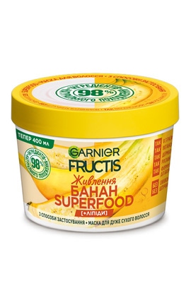 FRUCTIS-Маска для волосся Garnier Fructis Банан Екстра живлення 390 мл-3600542258852-