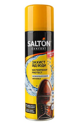 SALTON-Спрей вологовідштовхуючий для гладкої шкіри, замші, нубуку та тканини Salton безбарвний 300 мл-4820184440937-