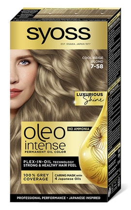 OLEO INTENSE-Краска для волос стойкая без аммиака Syoss Oleo Intense тон 7-58 холодный русый 115 мл-5201143731867-
