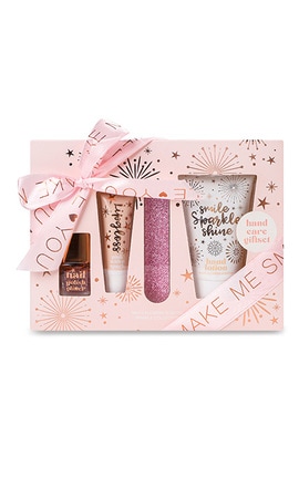 WATSONS-Набор подарочный Лосьон для рук 75мл + Блеск для губ 11мл + Лак для ногтей 7мл + Пилочка для ногтей Smile Sparkle Shine 1 шт-4894819305076-