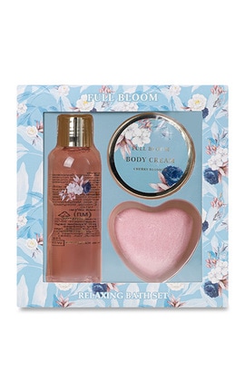 WATSONS-Набір подарунковий Гель для душу 150мл + Крем для тіла 50мл + Бомбочка для ванн 100г Full Bloom Relaxing Bath 1 шт-4894819447394-