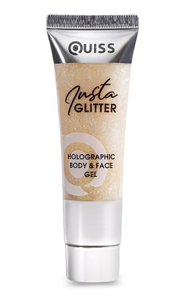 QUISS-Гліттер-гель для обличчя та тіла Quiss Insta Glitter Holographic 30 мл-4823097125687-