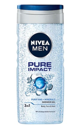 NIVEA-Гель для душу Nivea Men Pure Impact 3в1 250 мл-4006000009360-