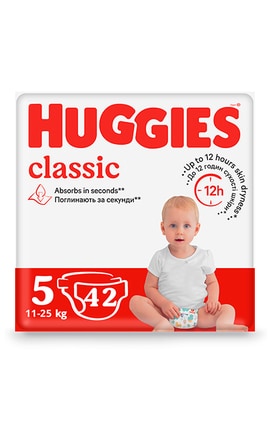 HUGGIES-Підгузки дитячі Huggies Classic розмір 5 11-25 кг 42 шт-5029053543185-