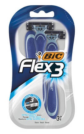 BIC-Набор бритв без сменных картриджей BIC Flex 3 упаковка 3 шт-3086123363786-