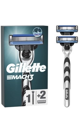 GILLETTE MACH 3-Бритва Gillette Mach 3 з 2 змінними картриджами 1 шт-7702018020676-