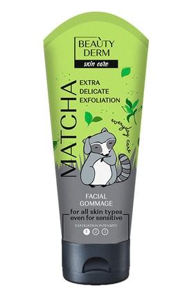 BEAUTYDERM-Гомаж для обличчя Beautyderm Matcha з екстрактами матча та бамбуковою пудрою 75 мл-4820185224086-