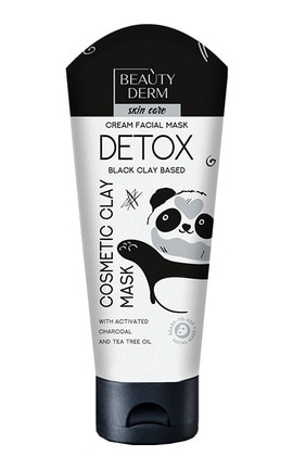 BEAUTYDERM-Косметична маска для обличчя Beautyderm на основі чорної глини Detox 75 мл-4820185224420-