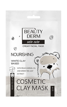 BEAUTYDERM-Косметична маска для обличчя живляча Beautyderm на основі білої глини 12 мл-4820185222532-
