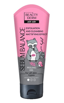 BEAUTYDERM-Пілінг-скатка для обличчя Beautyderm Sebum Balance 75 мл-4820185225229-