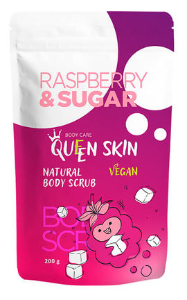 QUEEN SKIN-Скраб Queen Skin для тела с косточками малины, 200 г-4820185222259-