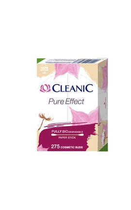 CLEANIC-Ватные палочки Cleanic Pure Effect  BIOdegradable, 275 шт -5900095036012-