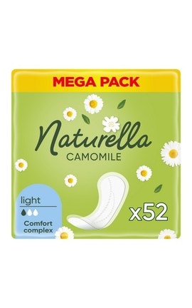 NATURELLA-Прокладки жіночі щоденні Naturella Camomile Light 52 шт-8001090604040-
