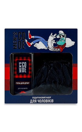 MEN'S CODE-Мужской набор подарочный Гель для душа 250мл + Мочалка банная Men's Code 1шт-9210000073435-