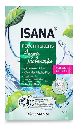 ISANA-Маска под глаза тканевая увлажняющая Isana 1 шт-4305615736853-