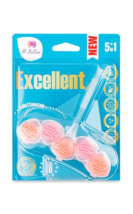 MI BELLUMI-Средство для чистки унитаза 5в1 Mi Bellumi Excellent Грейпфрут и дыня 50 г-5903111478506