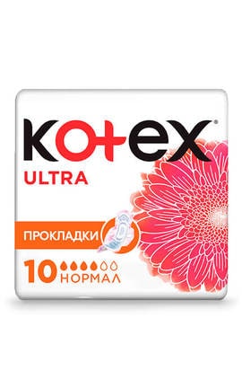 KOTEX-Прокладки женские Kotex Utra Dry Normal 10 шт-5029053542621