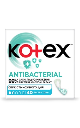 KOTEX-Прокладки ежедневные гигиенические Kotex Antibacterial 40 шт-5029053549149-