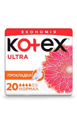 KOTEX-Прокладки жіночі Kotex Ультравідтіноккі Normal Plus Duo 20 шт-5029053542638-