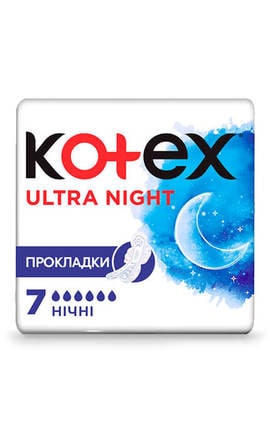KOTEX-Прокладки жіночі Kotex Ультра Найт сіточка 7 шт-5029053540108-