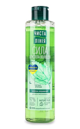 ЧИСТА ЛІНІЯ-Шампунь для волос укрепляющий Чиста Лінія Сила и густота волос 240 мл-8720182997913-