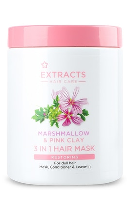 EXTRACTS-Маска для волос 3в1 Superdrug Extracts Marshmallow&Pink Clay 300 мл-8003263-