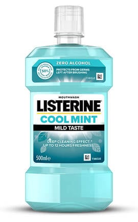 LISTERINE-Ополіскувач для ротової порожнини Listerine Cool mint М'який смак 500 мл-3574661566597