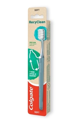 COLGATE-Зубная щётка Colgate RecyClean Эко для глубокой чистки из переработаного пластика-8718951379473-