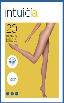INTUICIA-Колготки з шортами Intuicia Classic 20 den 3 чорні 1 пара-4820023712065-
