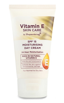 VITAMIN E-Крем дневной увлажняющий для нормальной и сухой кожи SPF15 Superdrug Vitamin E 50 мл-8148070-