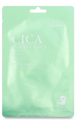 SKIN627-Маска для обличчя Skin627 Cica with Green Tea 22 мл-8809696984005-
