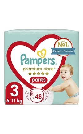 PAMPERS-Подгузники-трусики детские Pampers Premium Care Pants размер 3 6-11 кг 48 шт-8001090759795-