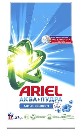 ARIEL-Стиральный порошок Ariel Аква-Пудра Touch of Lenor 2.7 кг-8006540536766-