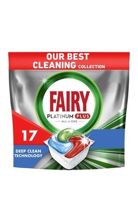 FAIRY-Таблетки для посудомоечных машин Fairy Platinum Plus Blue Все-в-одном, 17 шт-8006540728772