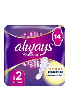 ALWAYS-Гигиенические прокладки Always Platinum Super (Размер 2) 14 шт-8001090444998-