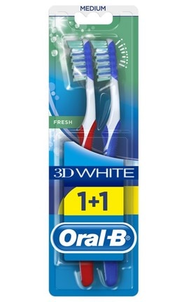 ORAL B-Зубные щетки Oral-B 3D White Fresh, 2 шт-3014260111762-