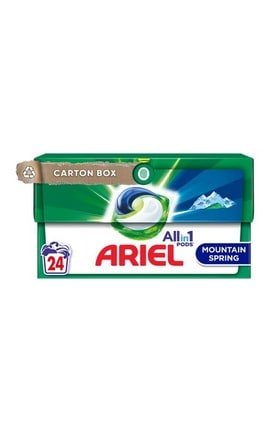 ARIEL-Капсулы для стирки Ariel PODS All-in-1 Горный родник, 24 шт-8001090726667-