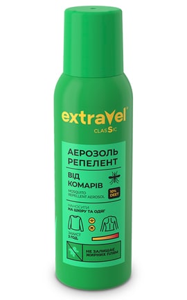 EXTRAVEL-Аэрозоль-репеллент от комаров Extravel Classic, 100 мл-4820184441514-