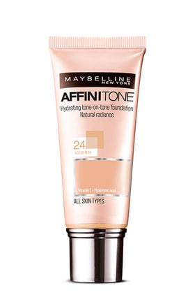 MAYBELLINE NY-Тональний крем для обличчя Maybelline Affinitone Досконалий Тон 24 Золотисто-бежевий 30 мл-3600530427505-
