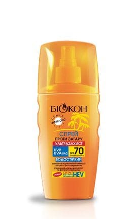 БІОКОН-Спрей против загара SPF 70 Ультразащита 160 мл -4820160039544-